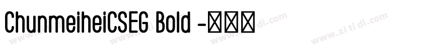 ChunmeiheiCSEG Bold 字体转换